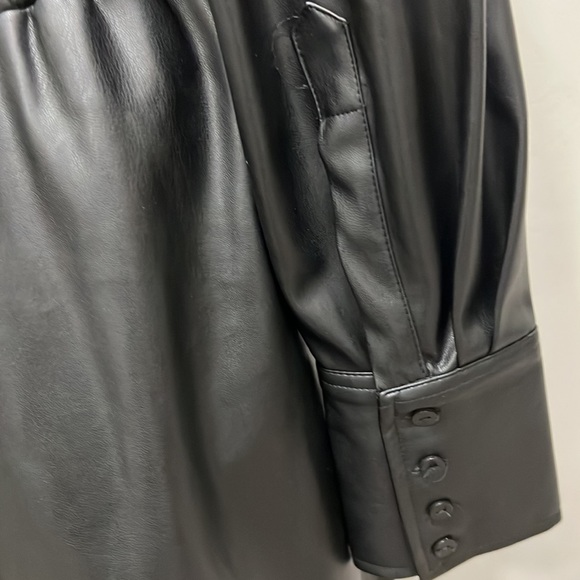 Zara black button-down leather dress US small - Picture 12 of 12